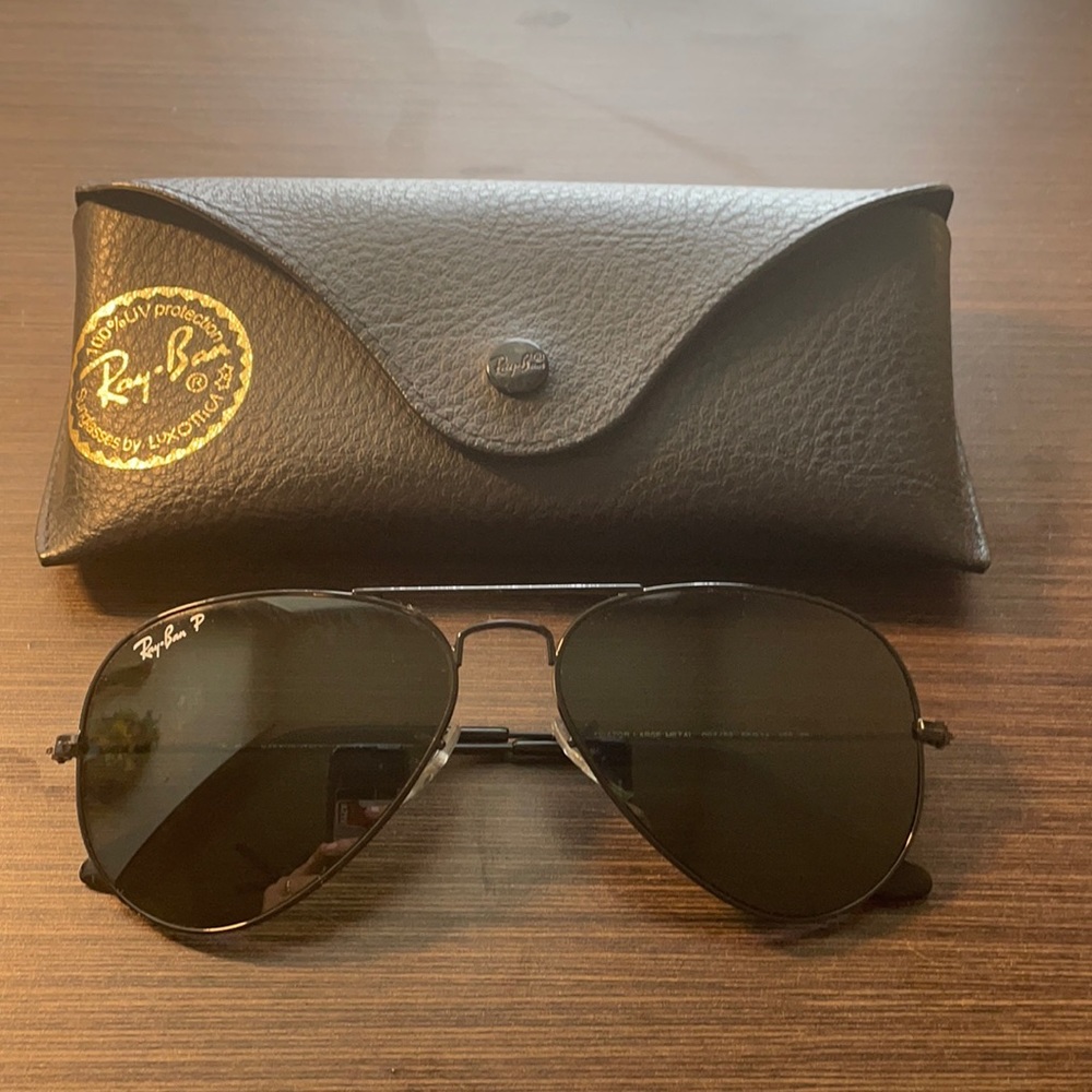 Ray Ban Aviators Total Black Polarized